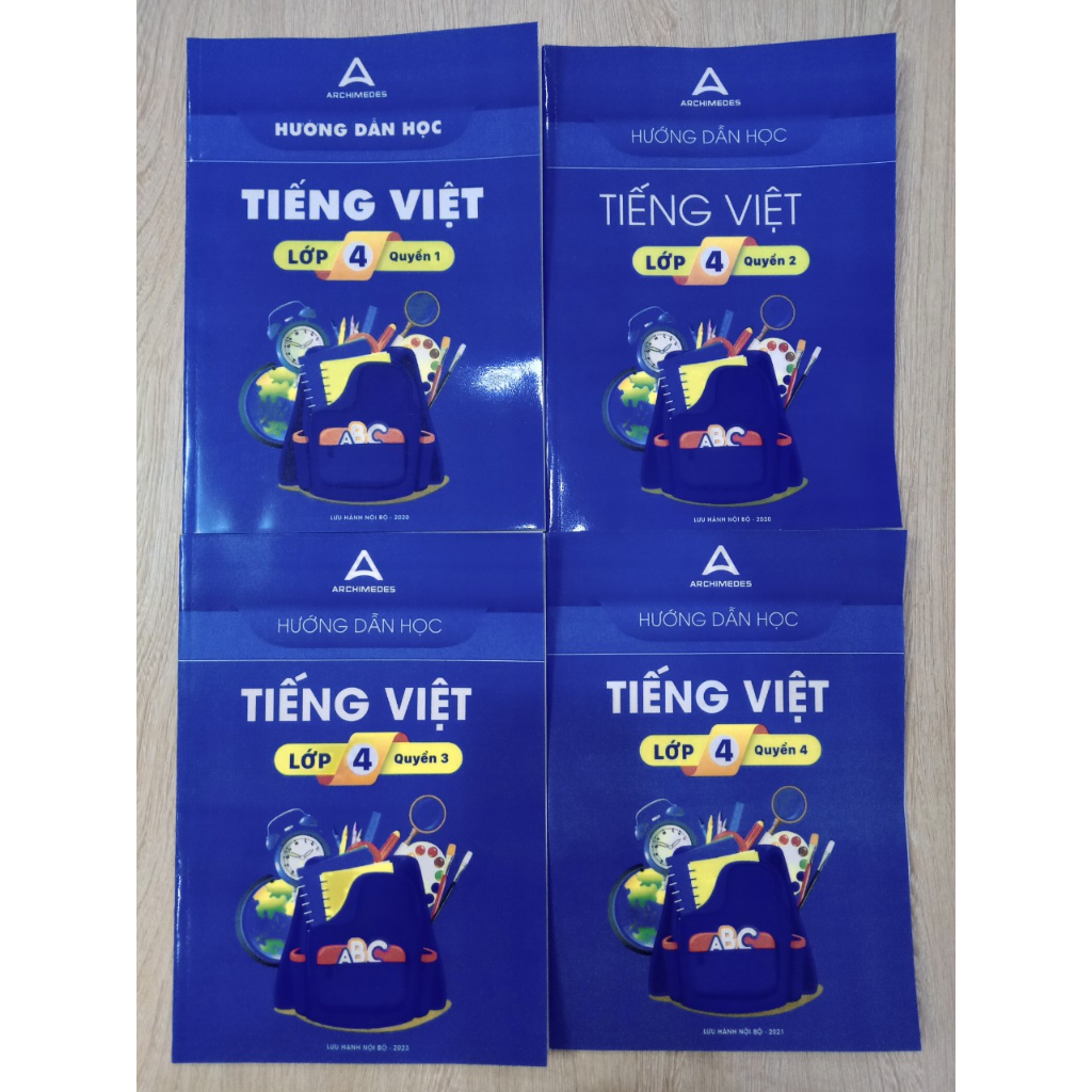 Sách - Combo 4 cuốn Hướng dẫn học tiếng việt lớp 4