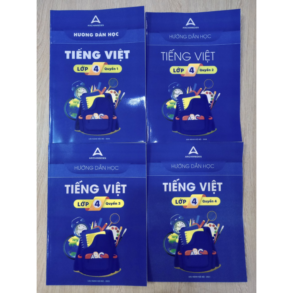 Sách - Combo 4 cuốn Hướng dẫn học tiếng việt lớp 4 (trường Archimedes school)