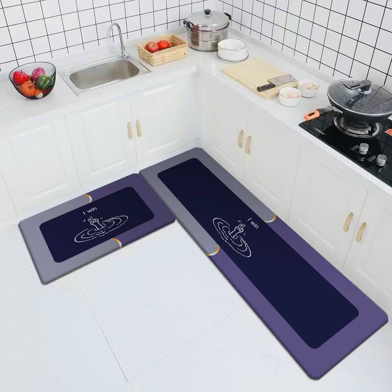 Thảm lau chân siêu thấm hút nước silicon - Thảm nhà bếp chùi chân hình chữ nhật mẫu mới đế cao su chống trơn trượt, dễ giặt và vệ sinh sau khi dùng