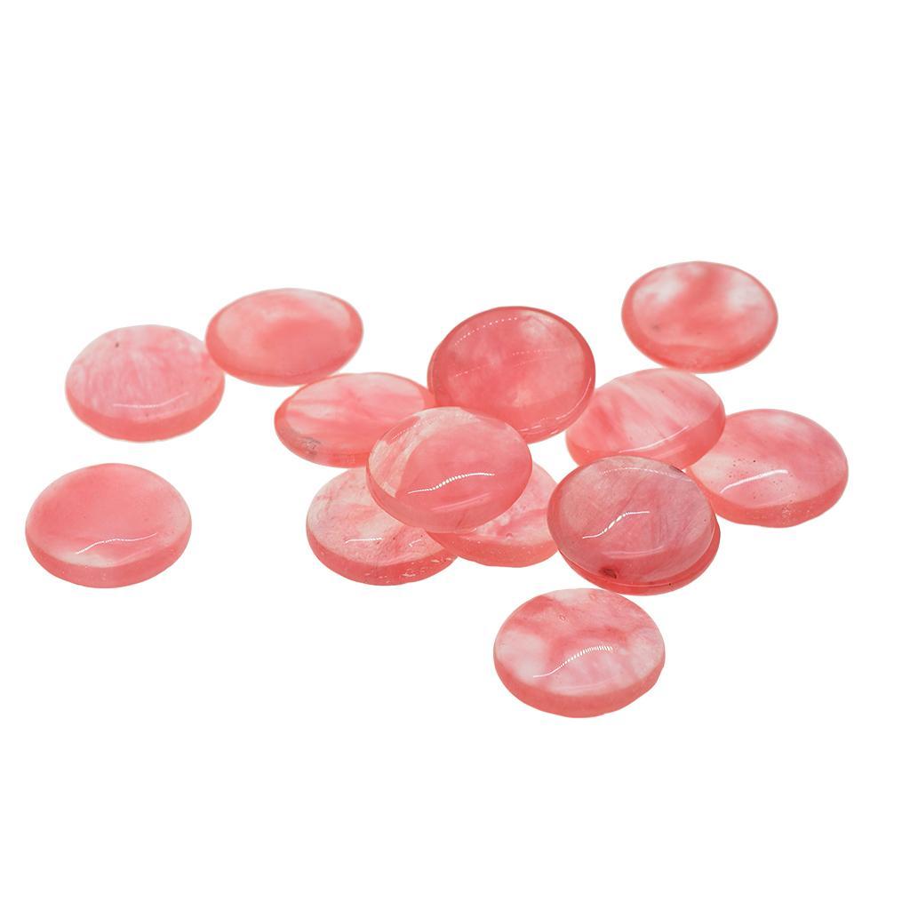2 Pieces 25mm Round Cabochon Watermelon Quartz Gemstone Beads DIY Crafts