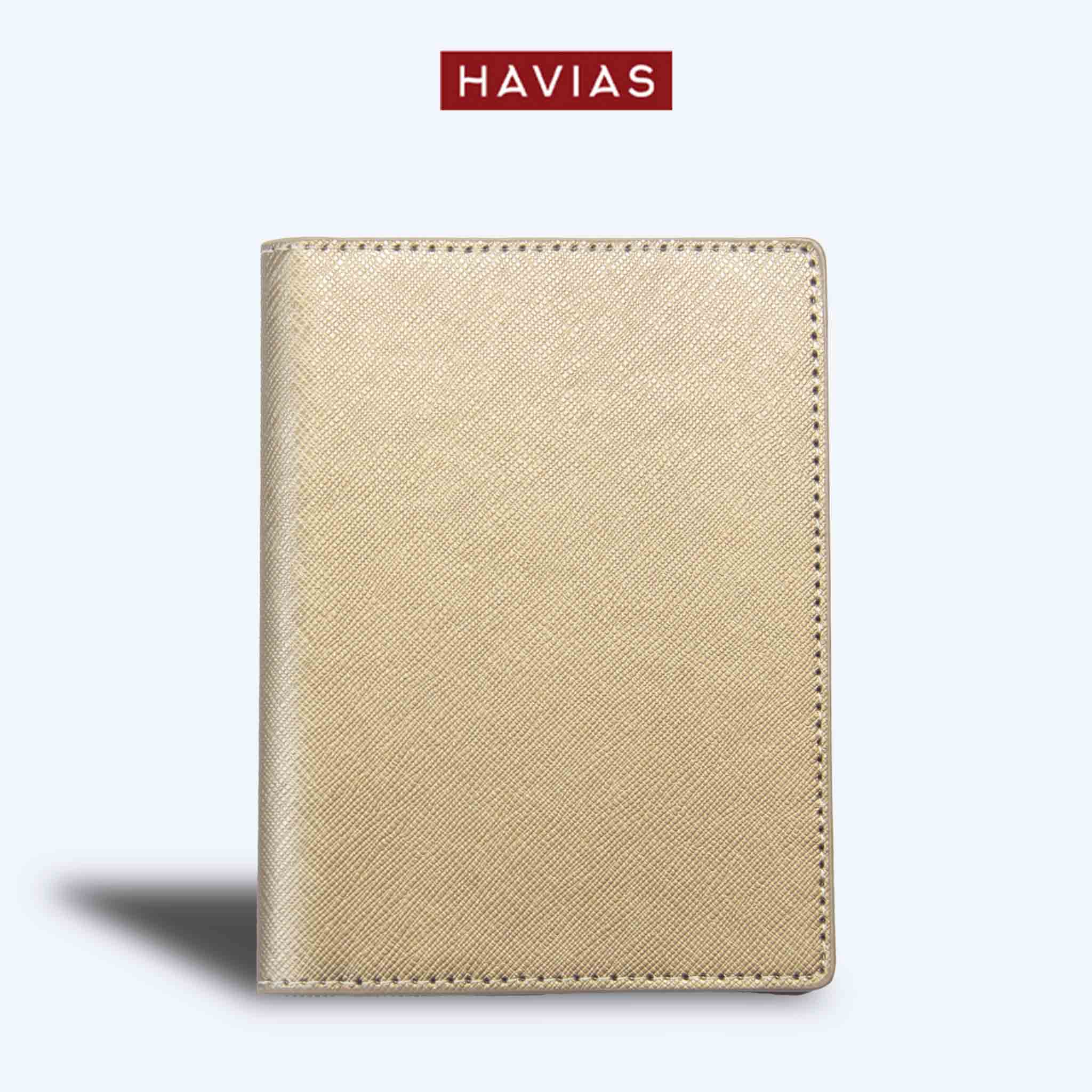 Bao Da Passport VIA HAVIAS Da Saffiano chống trầy chống nước