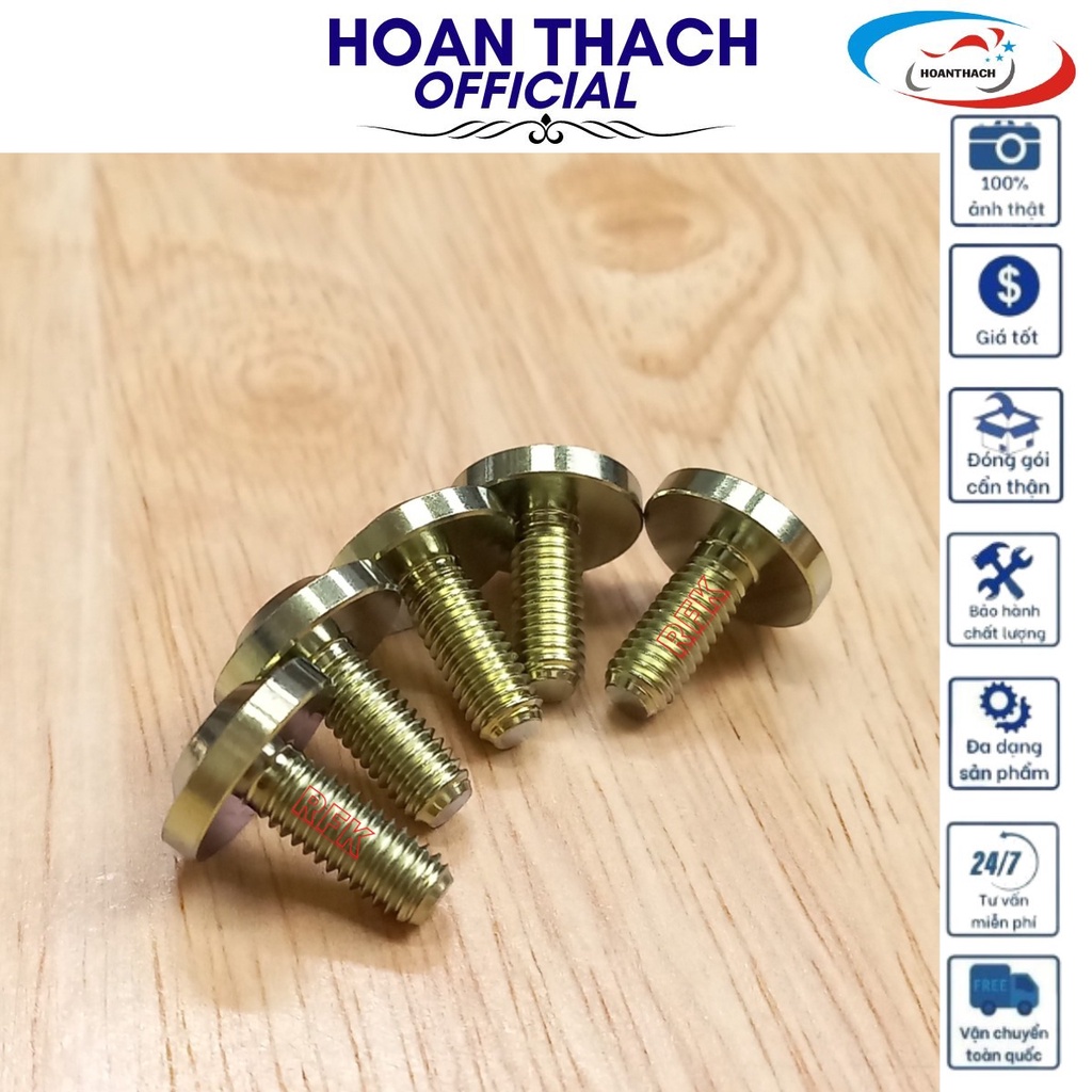 Ốc Gr5 Titan Dù 6L15 Vàng Dùng cho nhiều dòng xe SP016339 (giá 1 con)