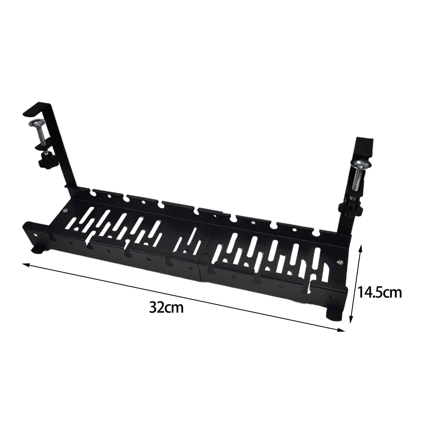 Under Desk Cable Organizer Sturdy Desk Cable Tray for Bedrooms Restaurants