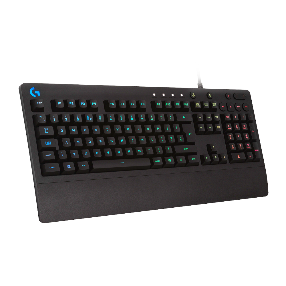 Bàn phím game có dây Logitech G213 Prodigy - RGB Lightsync, phím Media chuyên biệt, chống tràn bền bỉ -Hàng Chính Hãng