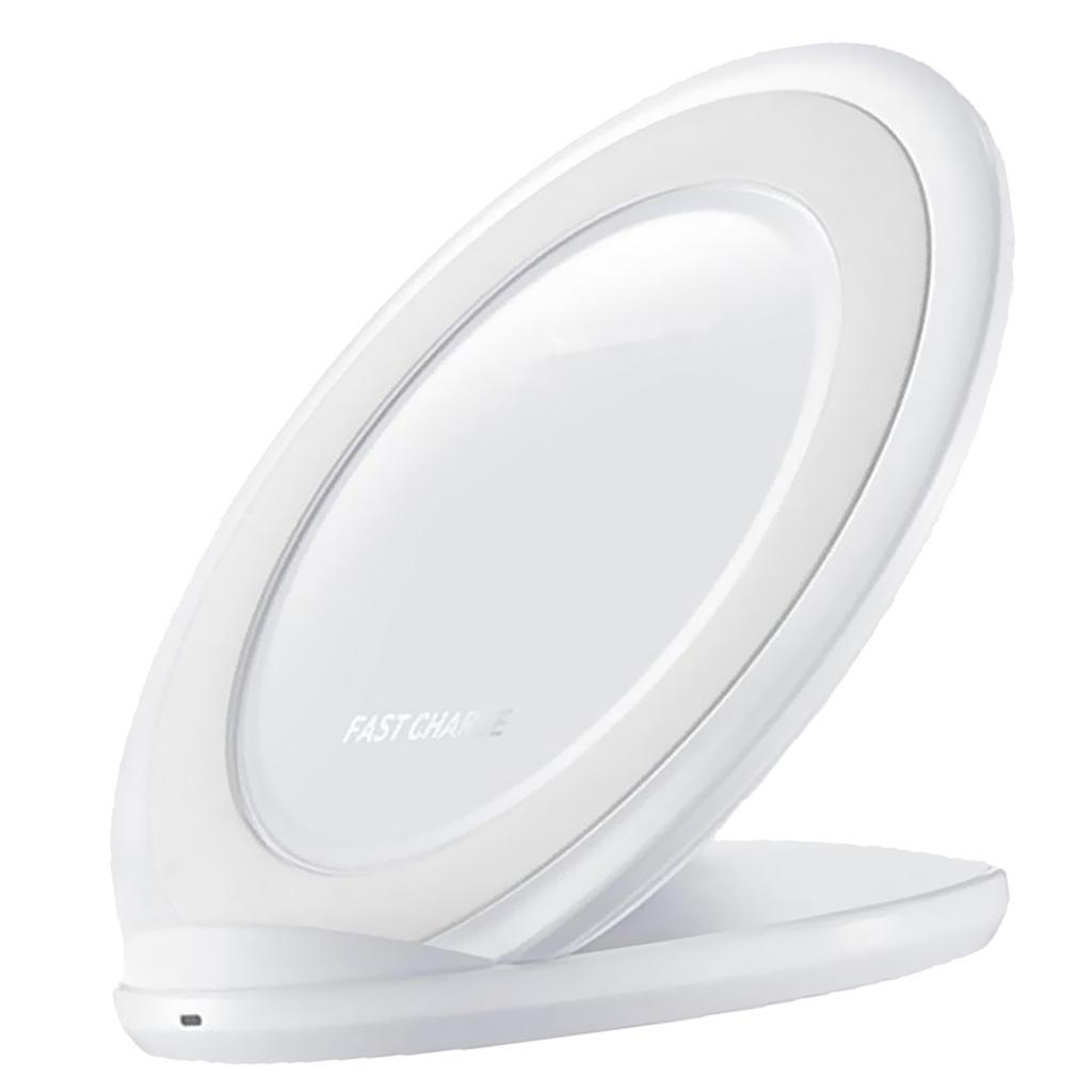 Fast Wireless Charger Charging Stand For Samsung S6-Edge+ S7 S7-Edge White
