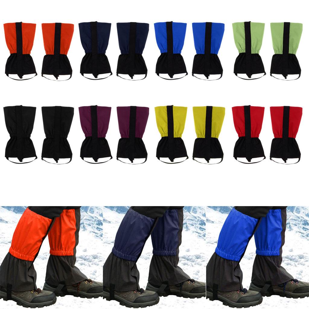 Outdoor Snow Waterproof Snow Boot Gaiters Walking High Leg Cover  Orange