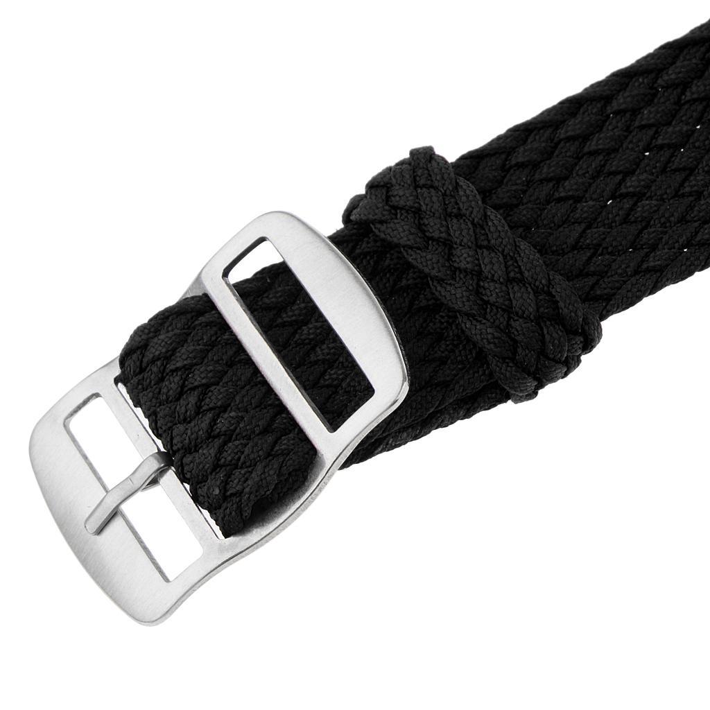 20mm Watch Band Braided Nylon Stainless Steel Buckle Replace