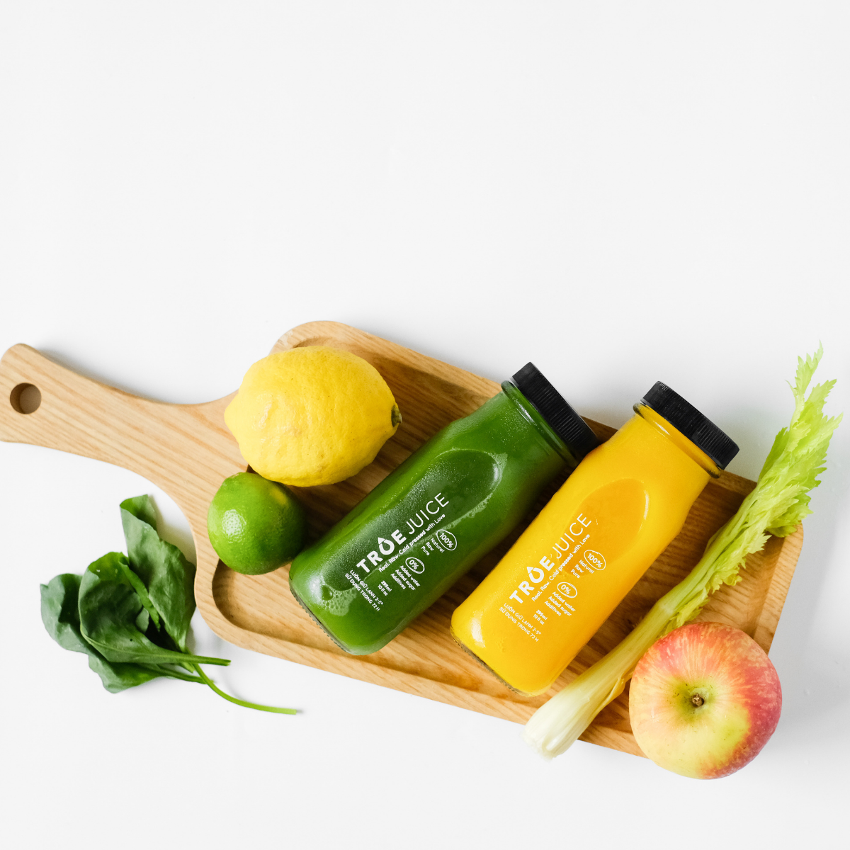 02 Chai Nước Ép Lạnh Rau Củ Quả Hữu Cơ