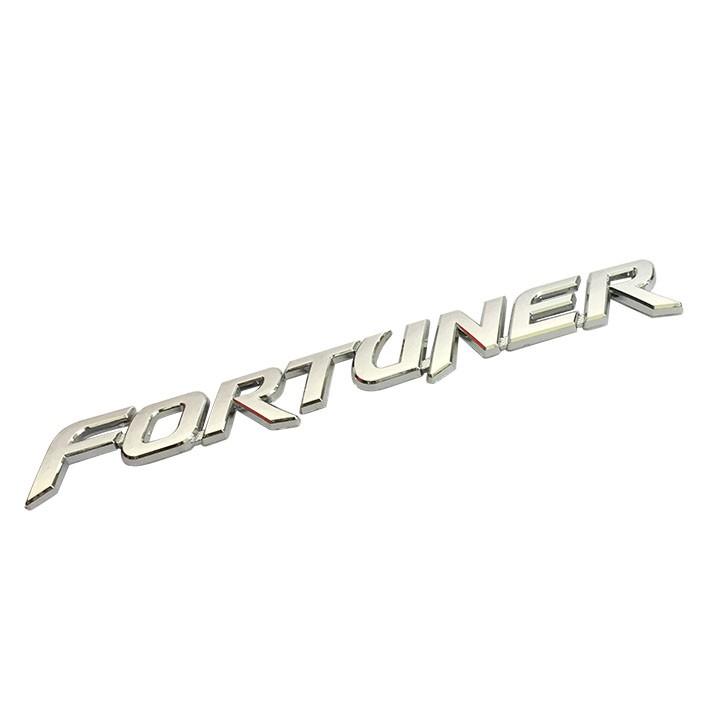 Tem Logo Chữ Nổi Fortuner Gắn Trang Trí Đuôi Xe Toyota Fortuner