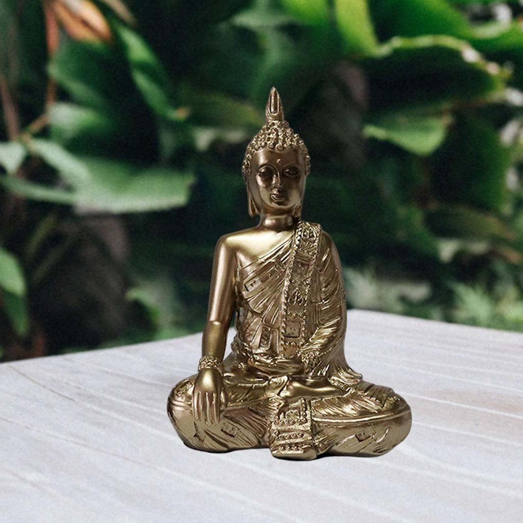 Buddha Statue Buddism Figurines Sculpture Zen Meditation Home Decor