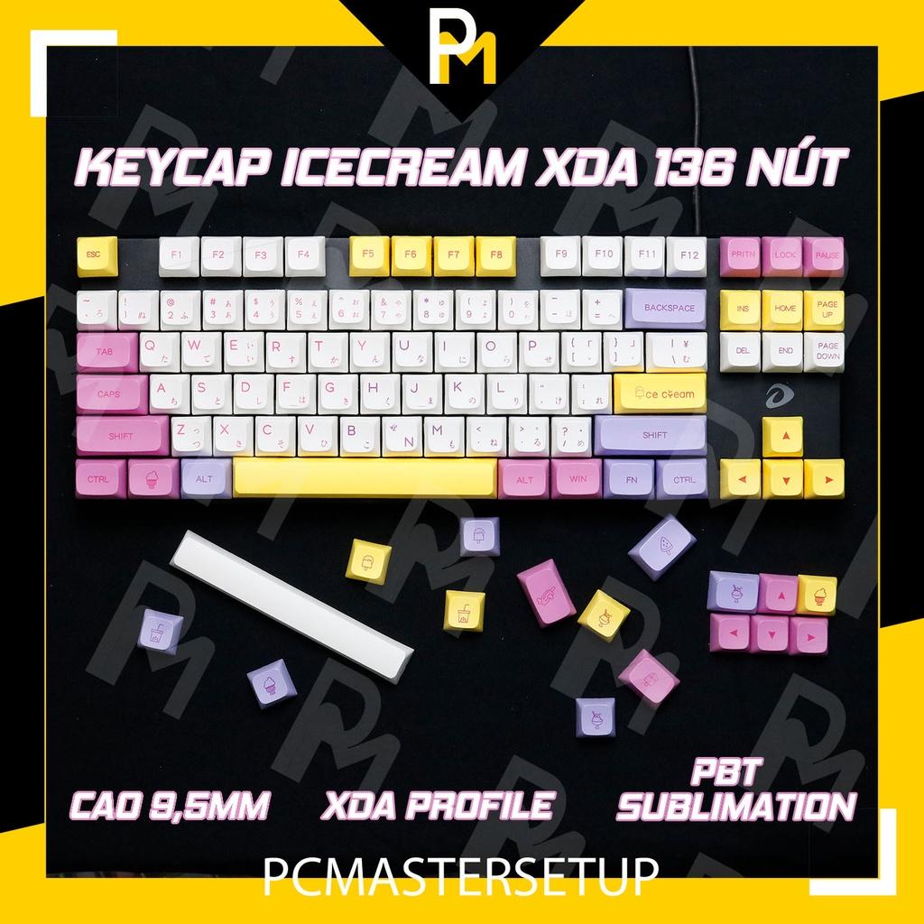 Keycap Ice Cream XDA profile nhựa pbt cao 9.5mm