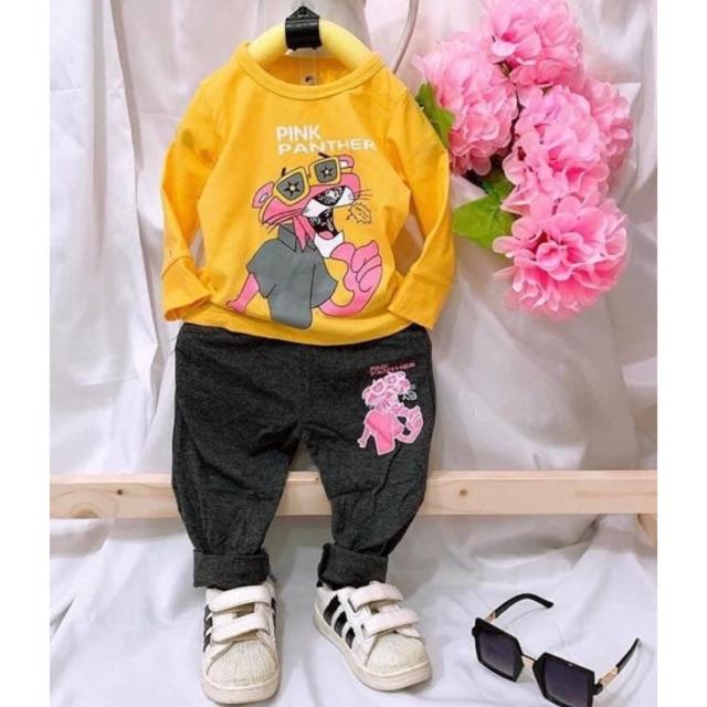 Bộ dài tay cotton hình ngộ nghĩnh bé trai