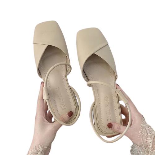 Giày sandal mũi vuông phong cách tiểu thư 3p sang chảnh