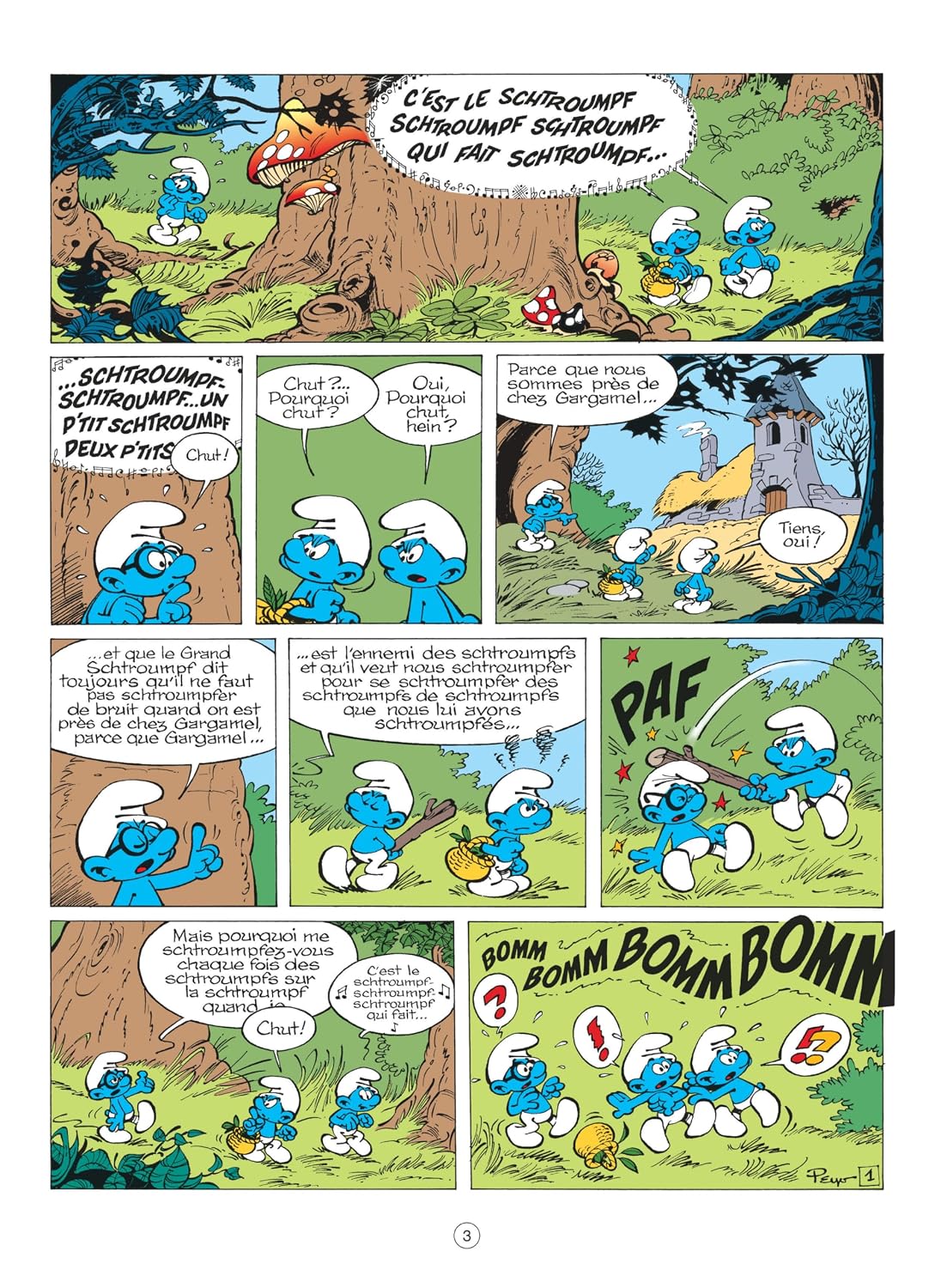 Sách truyện tranh tiếng Pháp - Les Schtroumpfs - Tome 10 - La Soupe Aux Schtroumpfs