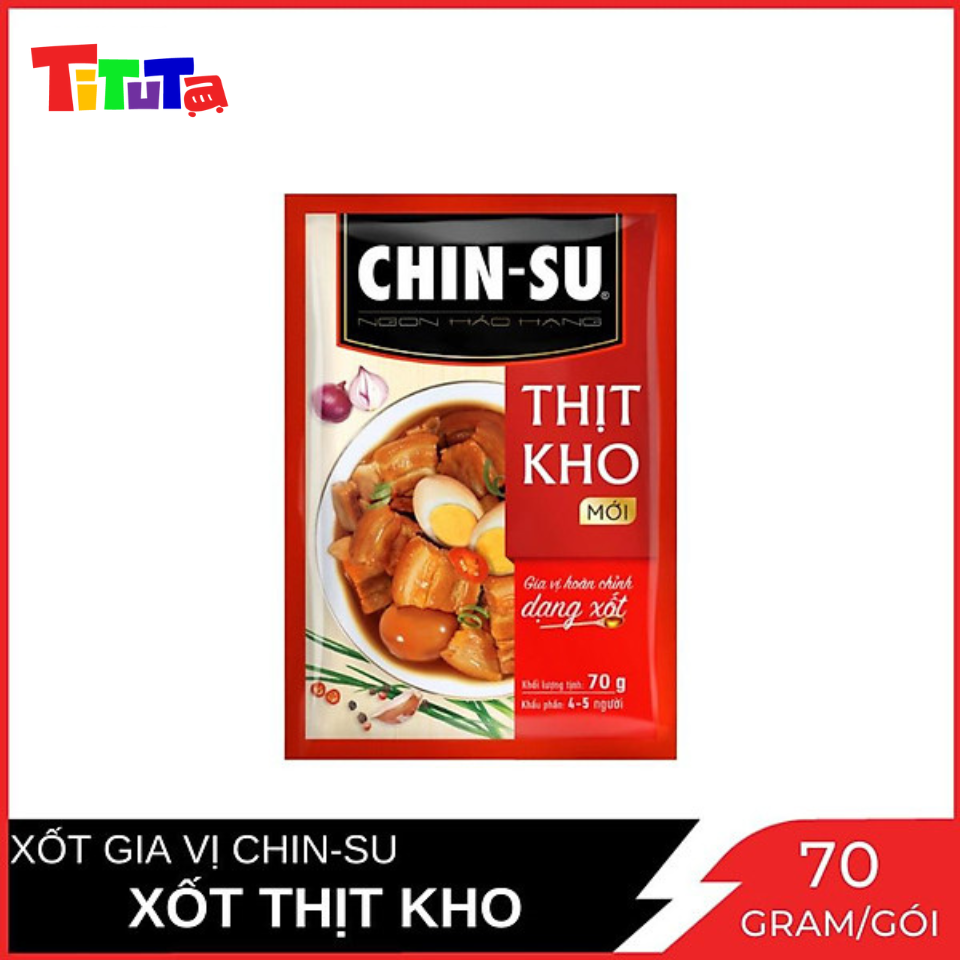 Gia vị CHIN-SU Hoàn chỉnh Xốt thịt kho Gói 70g