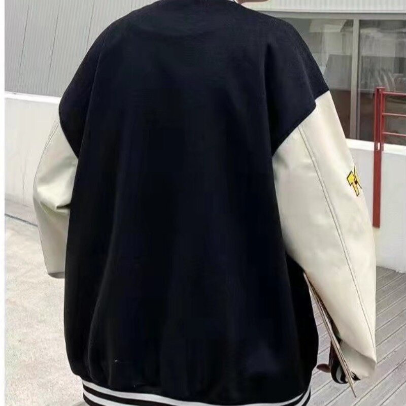 Áo khoác bomber jacket nam nữ phối 3 màu thêu Lucky, chất nỉ bông siêu đẹp TÚI KHÓA