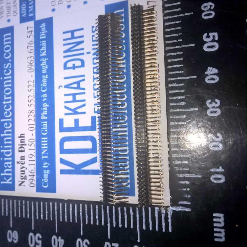 lượt 1.27mm đực, cong, đôi 2x50p kde0466