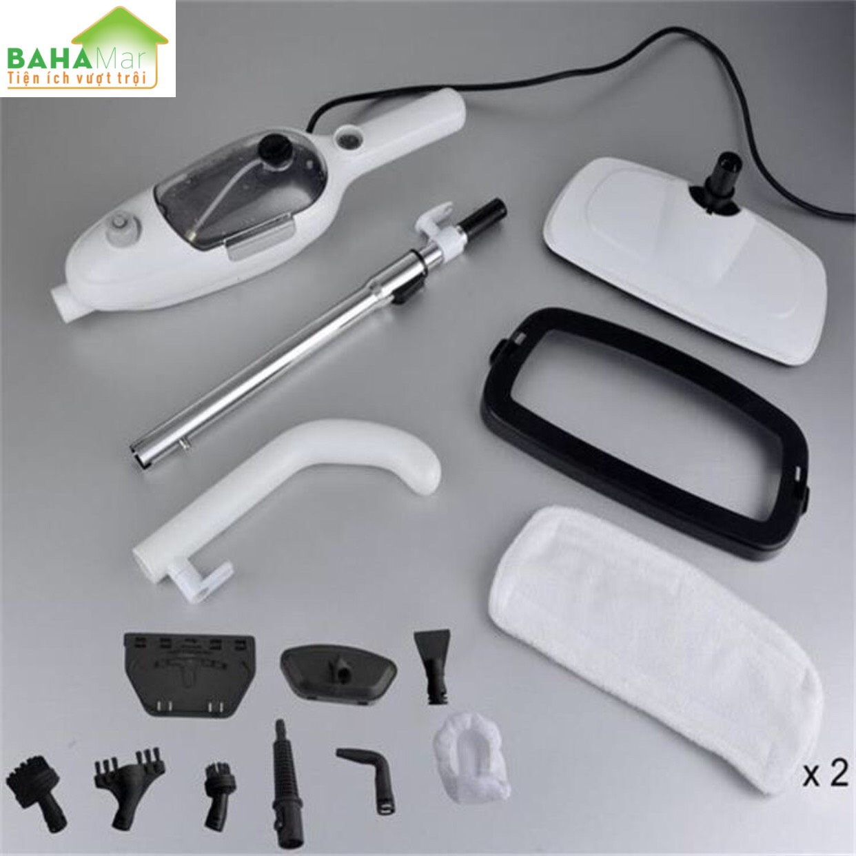 MÁY LAU NHÀ ĐA NĂNG BẰNG HƠI NƯỚC NHIỆT ĐỘ CAO "BAHAMAR" làm nóng nước để lau đánh tan mọi vết bẩn trên sàn nhà, cửa kính, đồ dùng gia đình và là hơi cả quần áo...