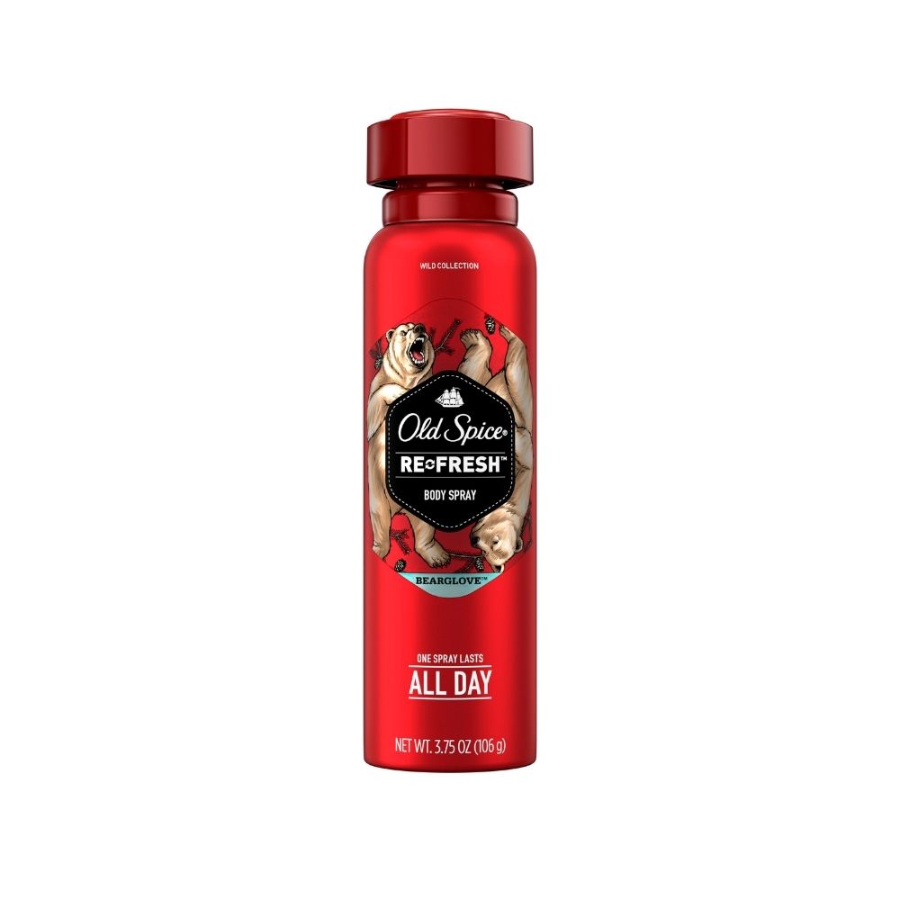 Combo Sữa Tắm+ Xịt Khử Mùi Old Spice Bearglove (Body Wash 473ml+  Body spray - 106g)