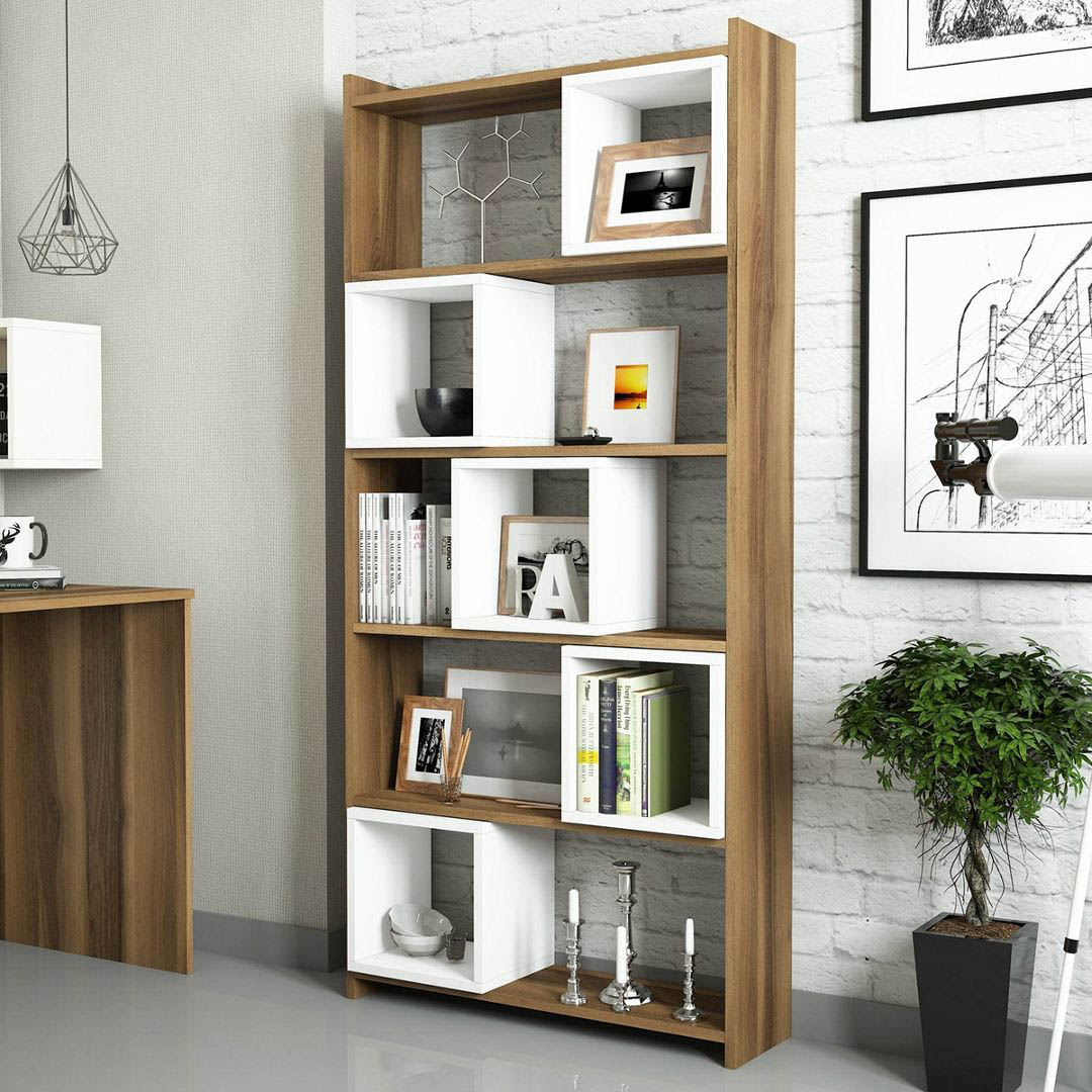 Giá sách gỗ đẹp phong cách hiện đại SMLIFE Beerus