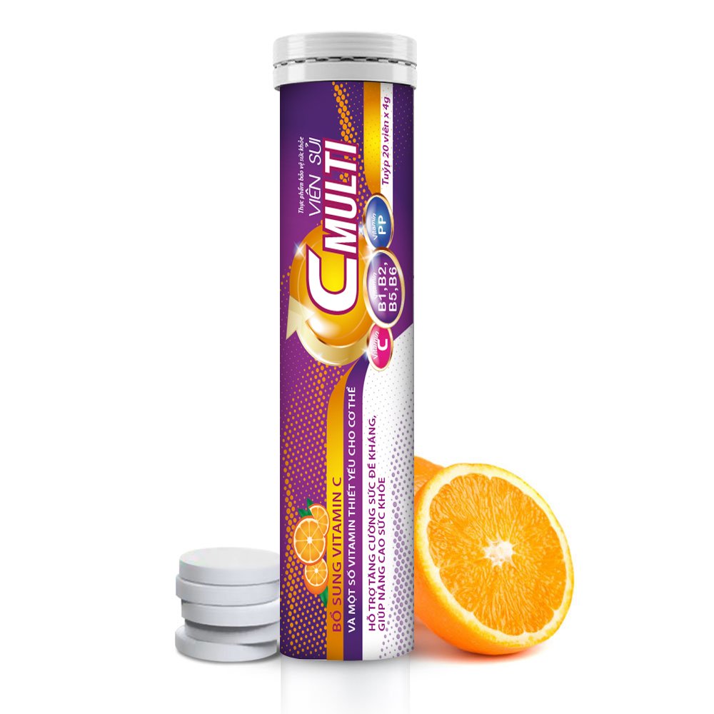 Hình ảnh Viên Sủi Vitamin C Tăng Sức Đề Kháng Bổ Sung Vitamin C Multi ( Tuýp 20 viên )
