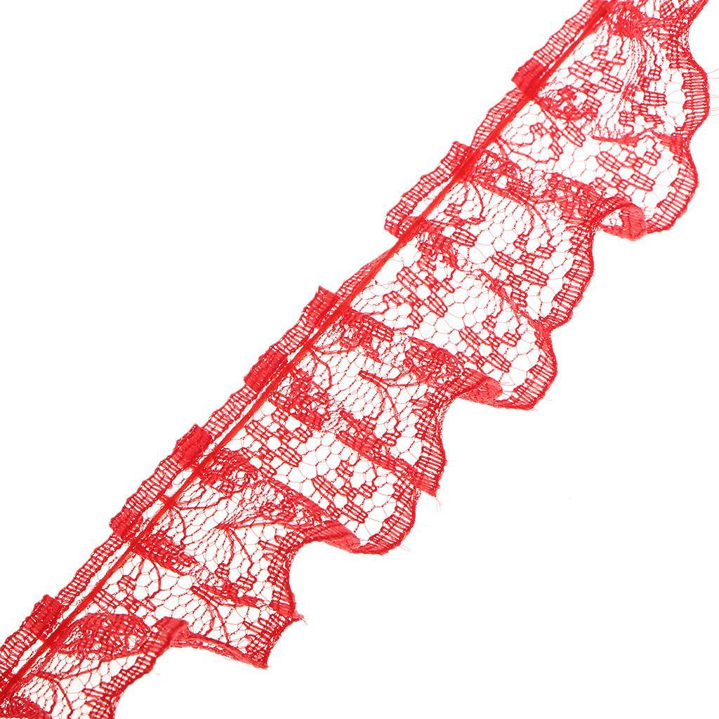 3-5pack 5 Yards Various Colors Ribbon Floral Elastic Lace Trim Handcraft