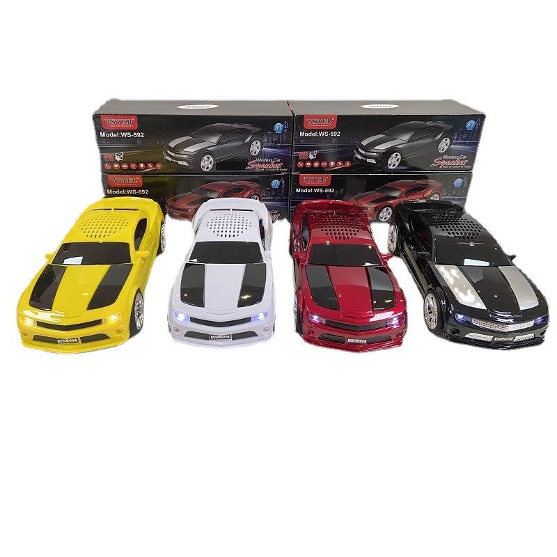 Deep Bass Bluetooth Loa Fancy Car Model Loa không dây Hộp âm thanh di động để trang trí nhà, Hỗ trợ FM USB Disc Color: WS592-YE Set Type: Speaker
