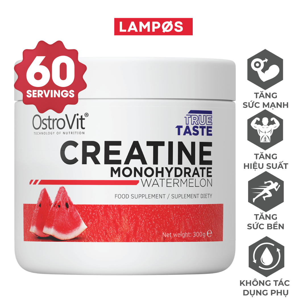 [Chính hãng] Ostrovit Creatine Monohydrate (300g) Hỗ Trợ Tăng Cơ, Tăng Sức Mạnh &amp; Hiệu Suất Tập Luyện