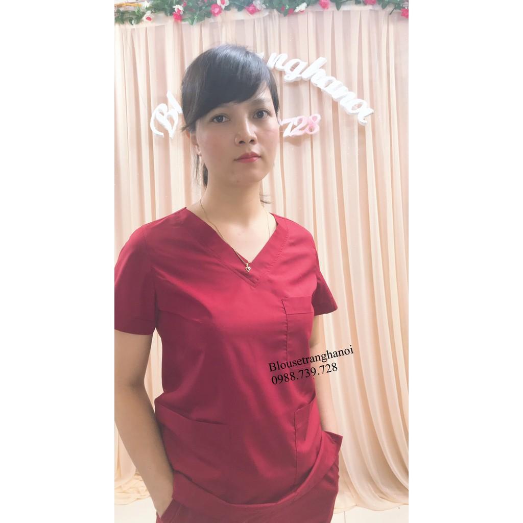 Đồng phục spa, bộ quần áo kĩ thuật viên nữ- Blouse trắng Hà Nội