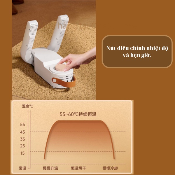 Máy sấy giày dép đa năng thông minh,khử mùi hôi giày,dép tất, găng tay bằng tia cực tím loại cao cấp có đèn báo nhiệt