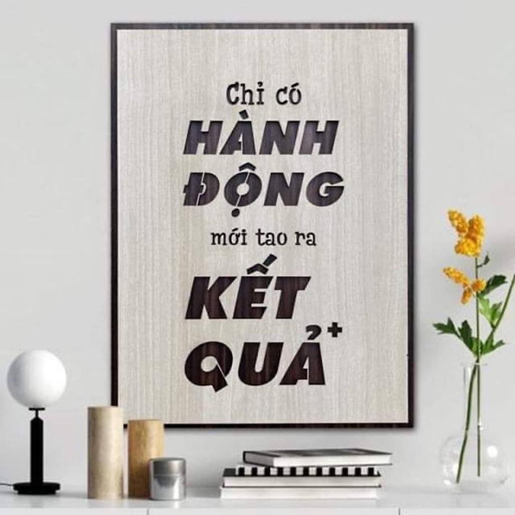 Tranh treo tường Gỗ trang trí phòng tạo động lực