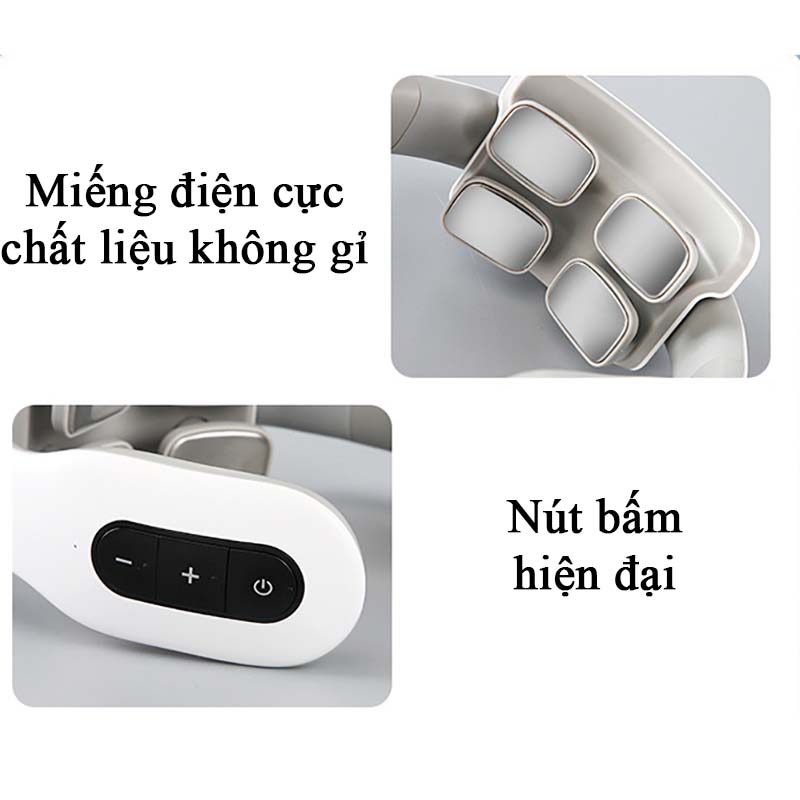 Gối Massage Cổ Vai Gáy Xung Điện Hồng Ngoại Trị Liệu 6 Chế Độ Đa Năng Cao Cấp Máy Mát Xa Cổ Chữ U 4 Miếng Dán Điện Từ 20 Cấp Độ Tùy Chọn Massage Nhiệt Giúp Làm Giảm Đau Nhức Cổ  - ML010