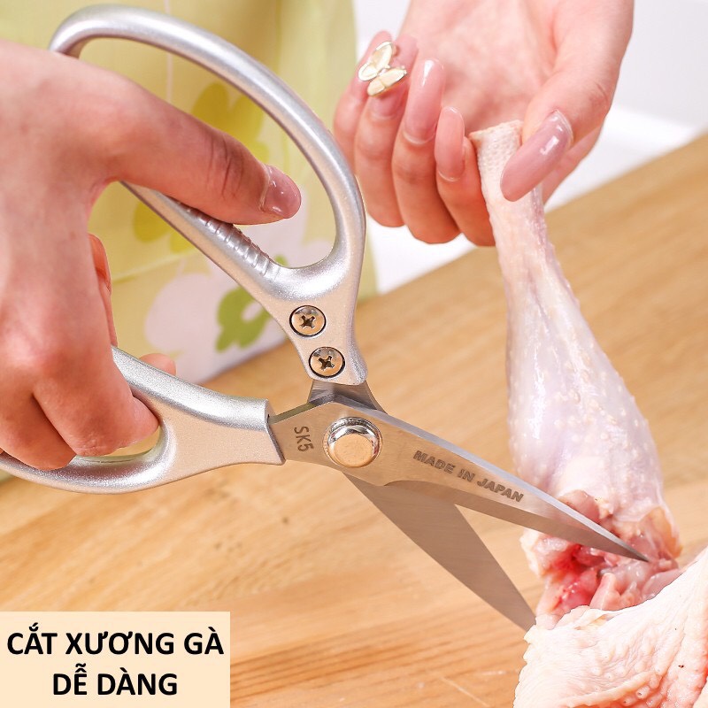 Kéo nhà bếp đa năng , kéo cắt thực phẩm bắng thép SK5 , chất lượng cao cấp