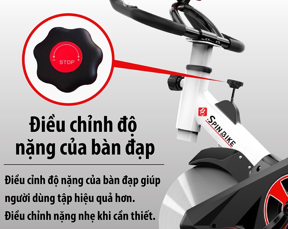 BG Xe đạp tập thể thao thể dục Mẫu S303 Spining Bike - RED