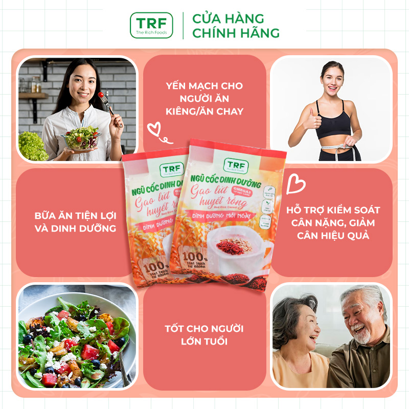 Ngũ cốc dinh dưỡng gạo lứt huyết rồng- The Rich Food- túi 400gr