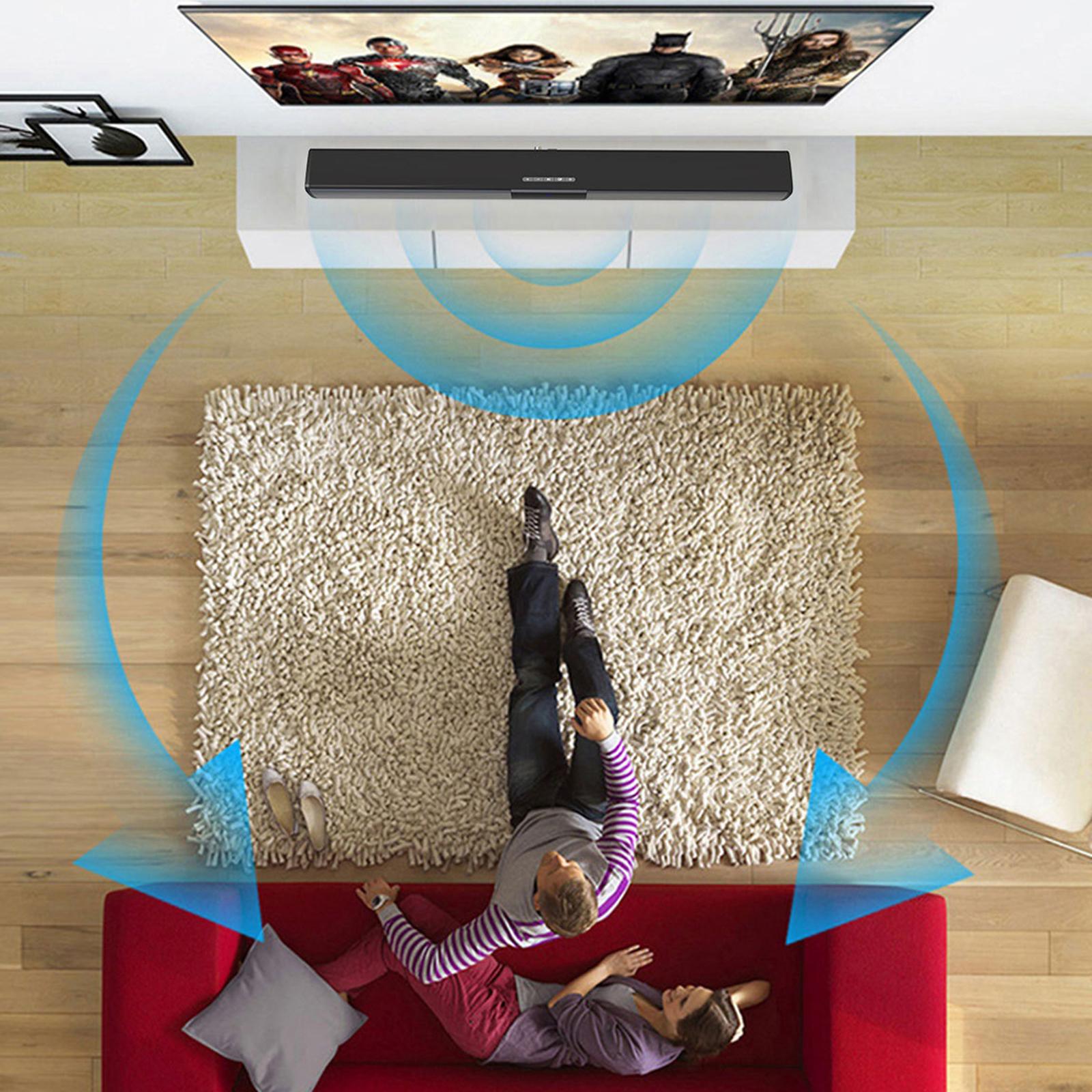 Portable TV Soundbar Bluetooth Speaker System Subwoofer Loudspeaker AUX New