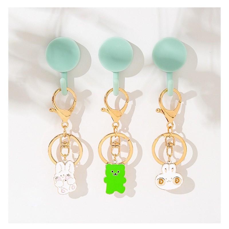 Móc khoá kim loại ulzzang gấu thỏ xinh xắn