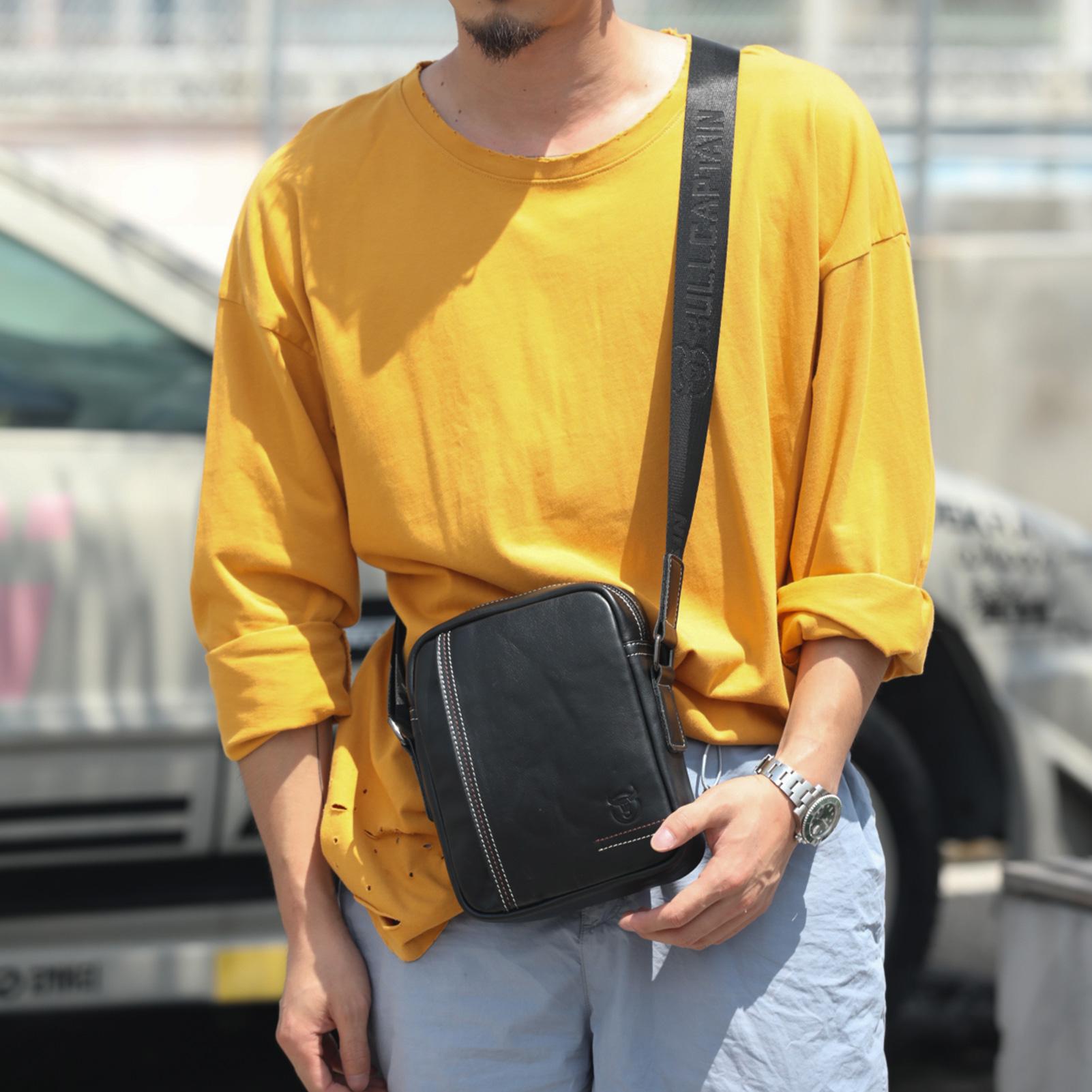 Túi Da Đeo Chéo Nam Sành Điệu Nằm Dọc Dành Cho Dân Công Sở Học Sinh Sinh Viên Bullcaptain