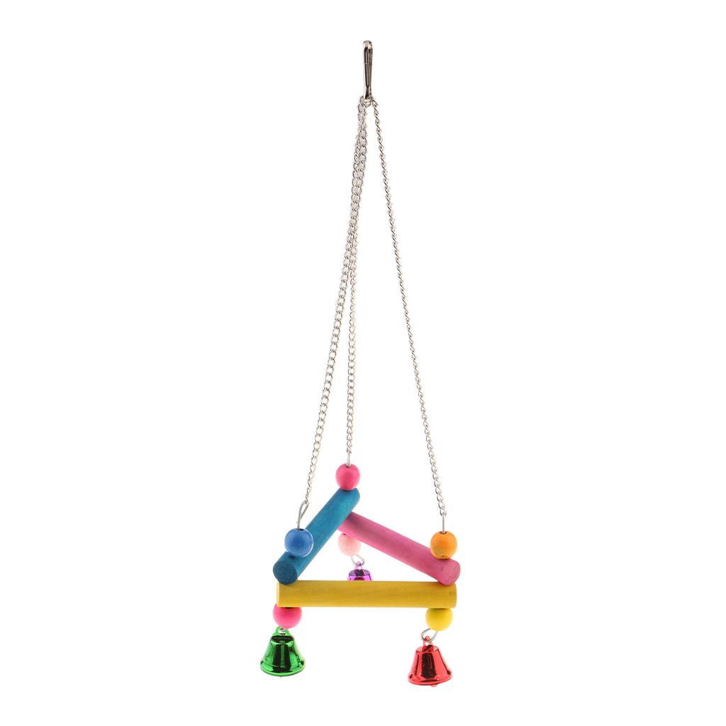 Colorful Swing Bird Parrot Rope Hammock Hanging Toys Parakeet Cockatiel