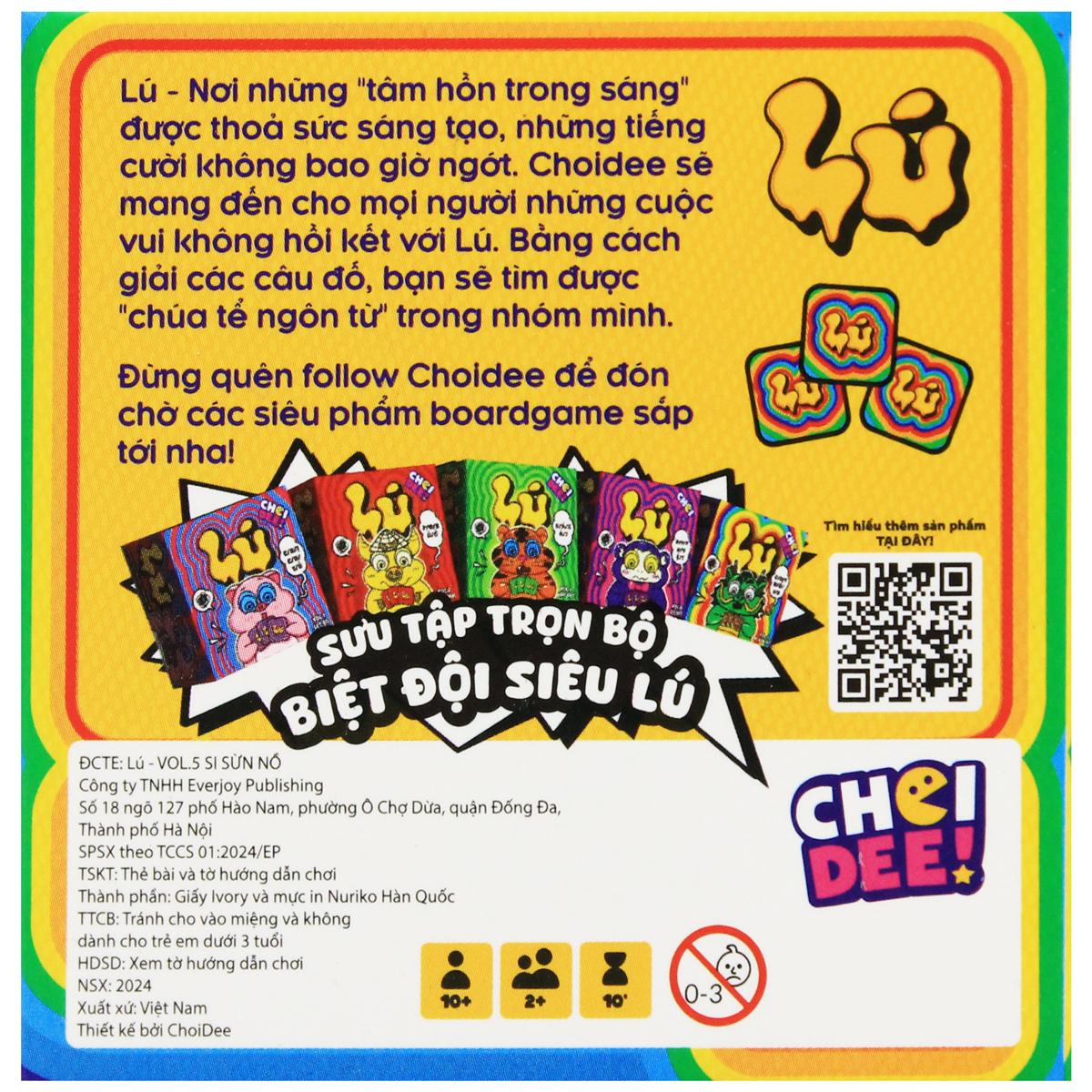 Boardgame Lú Choidee Vol.5 Si Sừn Nồ - Giải Đố Ngôn Từ Cực Lú