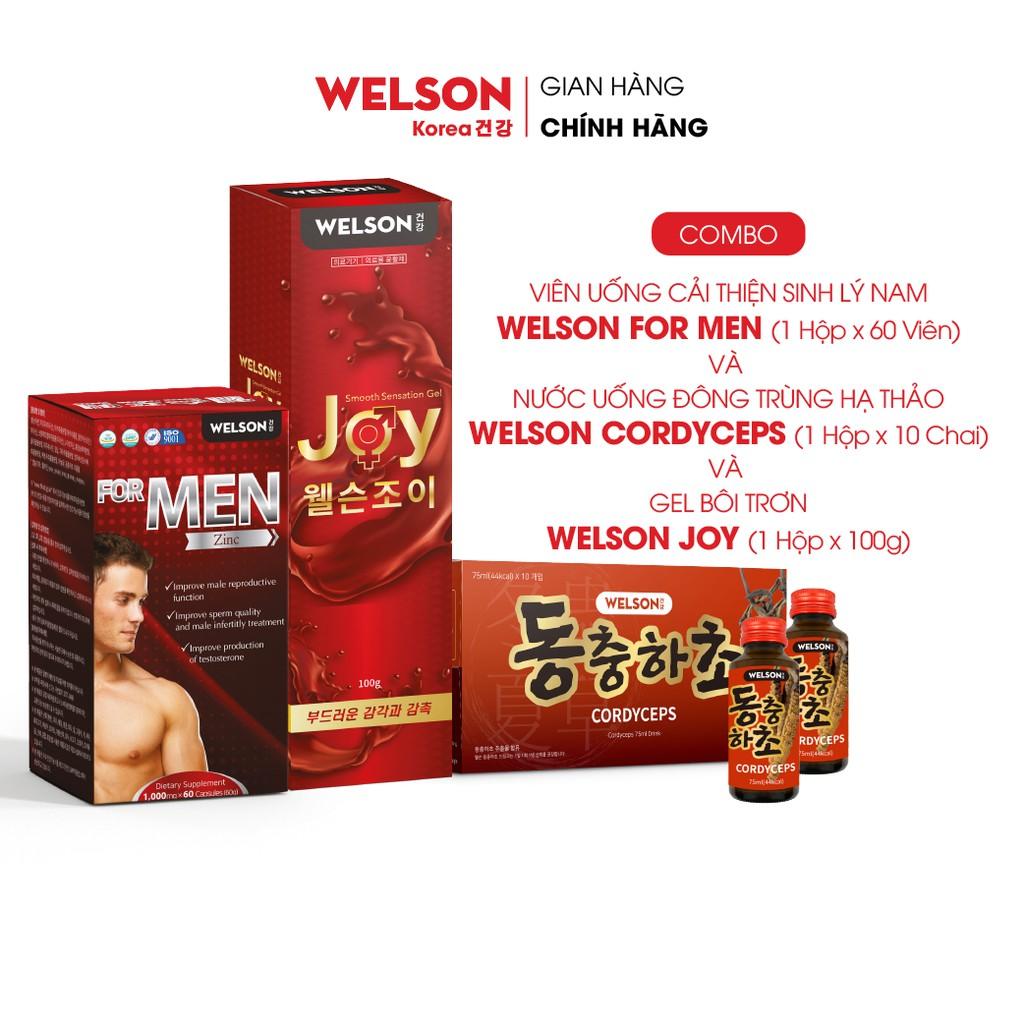 Combo 2 hộp Linh Chi và Hồng Sâm Hàn Quốc Tăng Sức Đề Kháng Welson Lingzhi Red Ginseng 2 x 10 chai x 100ml