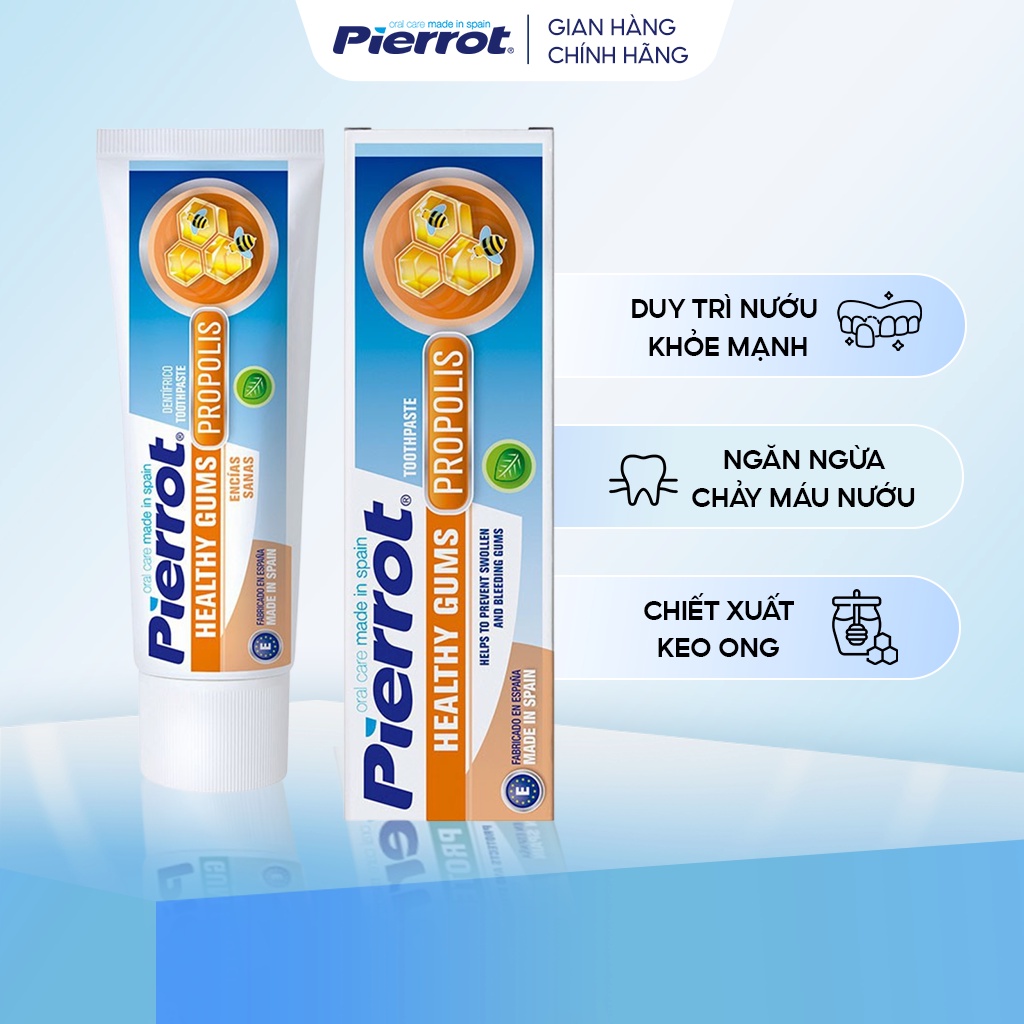 Kem đánh răng keo ong chắc khỏe nướu Pierrot 75ml