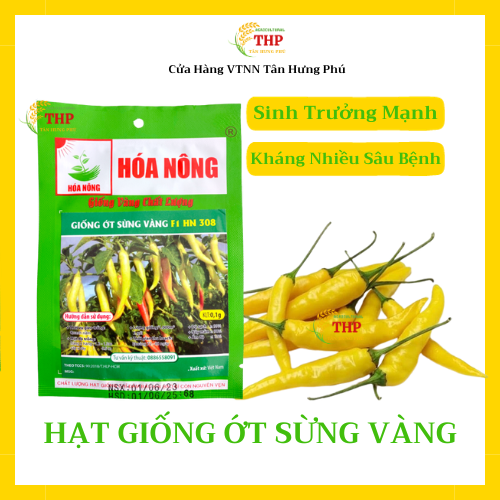 Hạt giống Ớt Sừng Vàng F1 HN-308 | Hạt Giống | gói 0.1gr
