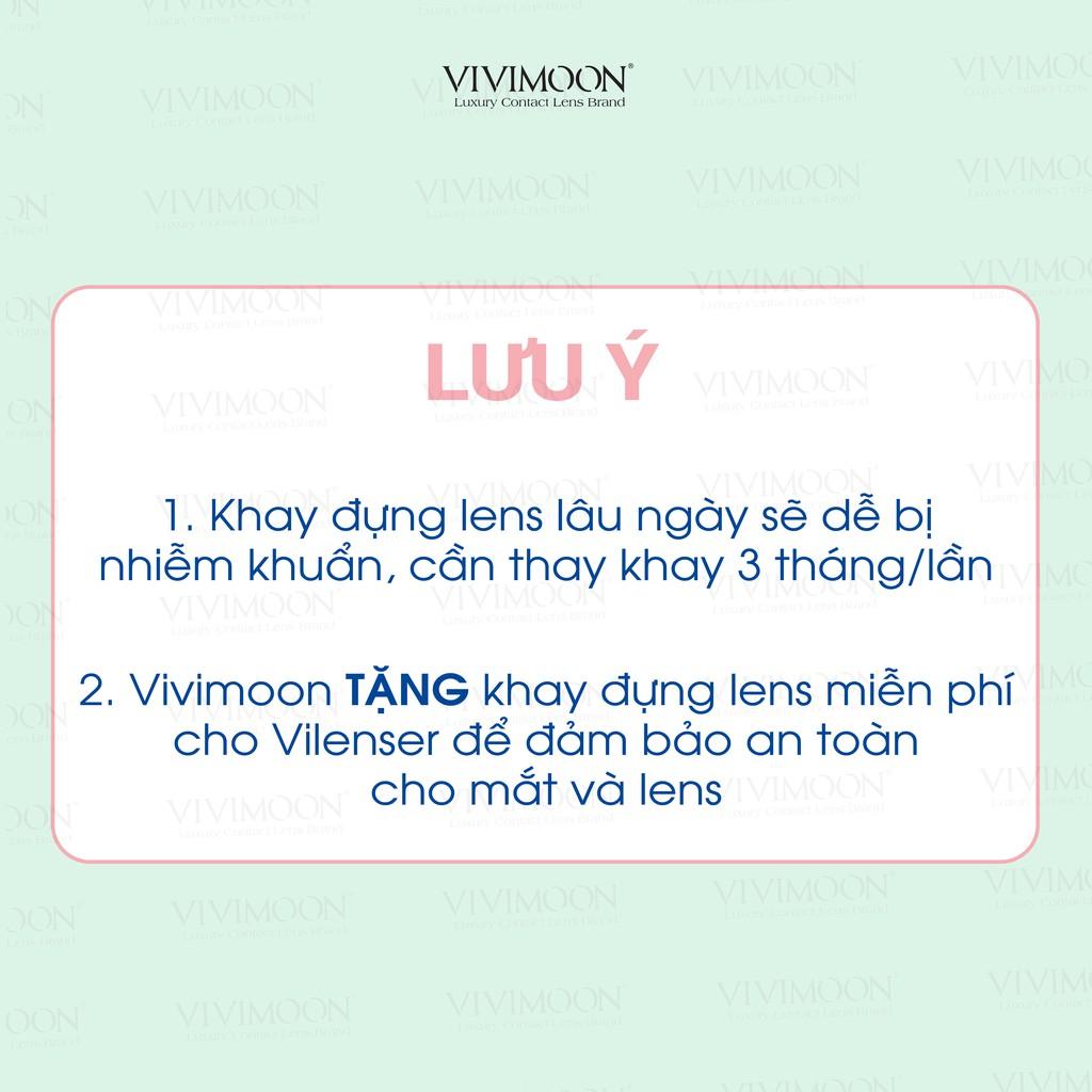 Lens Trong Suốt Cận Silicone Hydrogel Cho Mắt Thở VIVIMOON 3 Tháng Có Độ Cận Từ 0 Đến 8 Độ