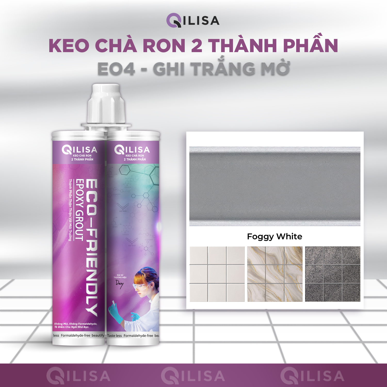 Keo Chà Ron Qilisa Epoxy 2 Thành Phần 400ml ( Chống Thấm - Bám Bụi)