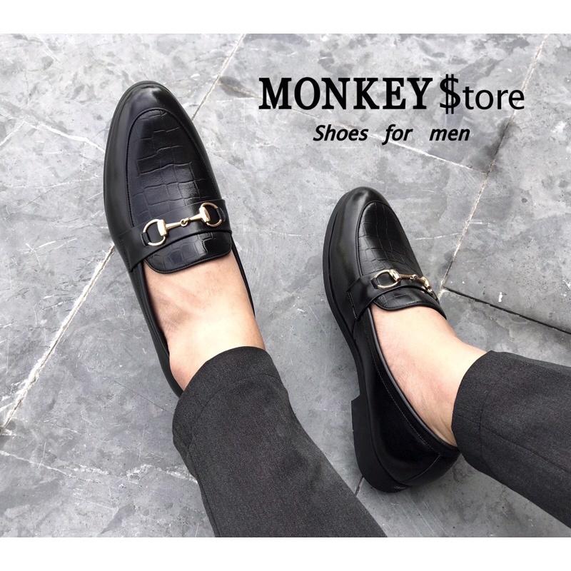Giày tây da nam, giày công sở da Pu dập vân cá sấu - Mã MK04