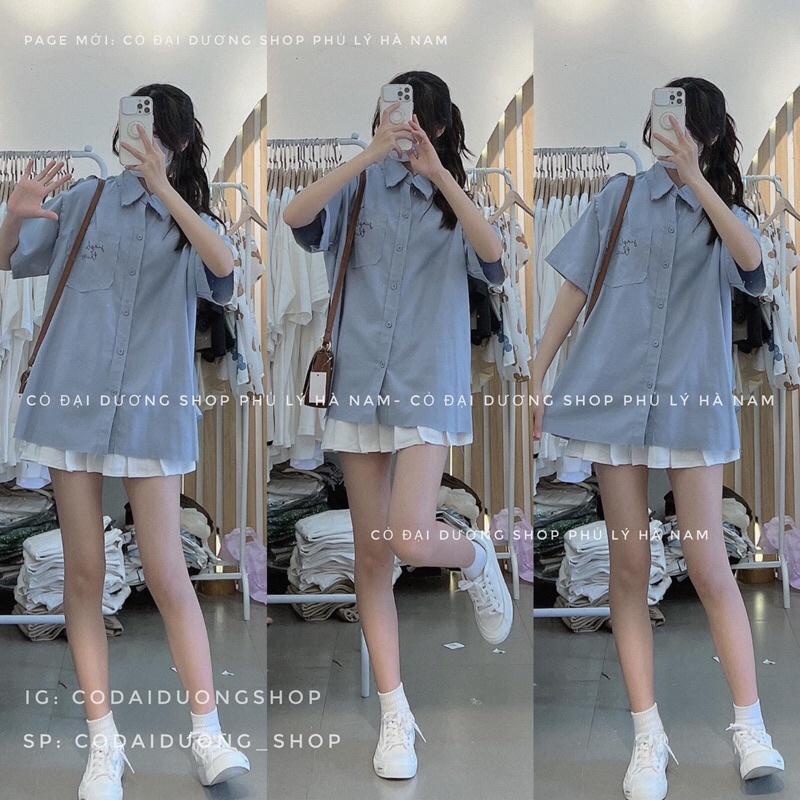 Sơ mi cộc tay cắt gấu 1251