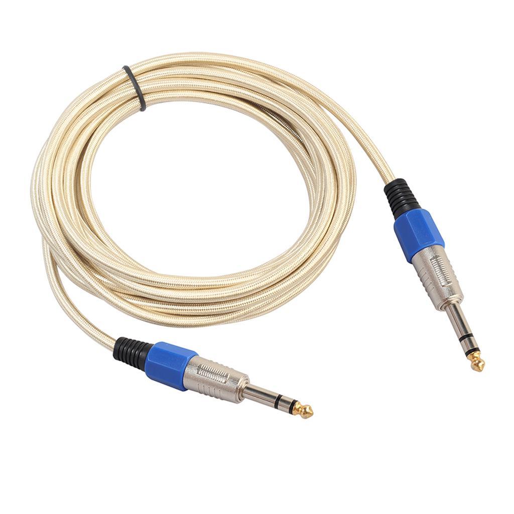 6.35mm Male to Male Stereo Audio Aux Cable 30cm