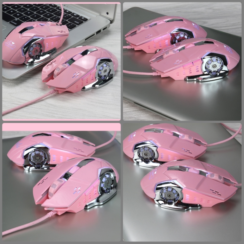 Chuột LED Gaming Mouse X500 Pink