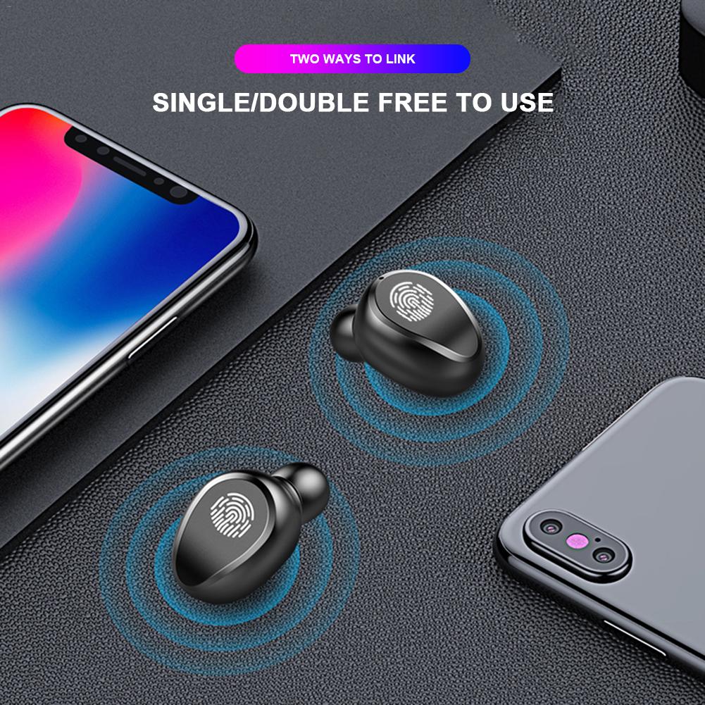 Tai nghe Bluetooth Không Dây True Wireless AMOI F9 V5.0 kèm Hộp sạc Nghe 90h Tự Động Kết Nối - Hàng chính hãng